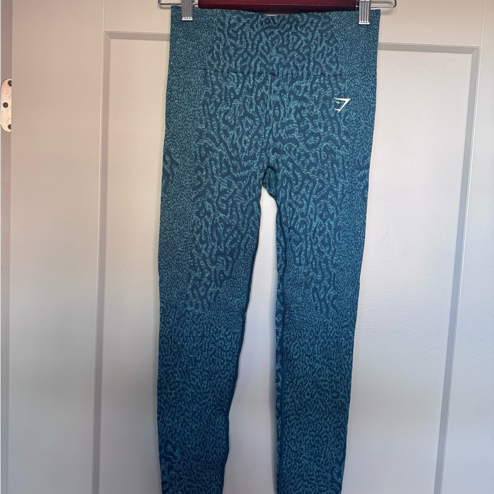 Gymshark Teal Patterned Leggings